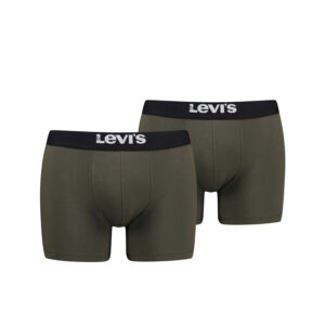 Levi's Solid Herren Boxershorts Unterwäsche aus Bio-Baumwolle im 2er Pack