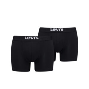 Levi's Solid Herren Boxershorts Unterwäsche aus Bio-Baumwolle im 2er Pack