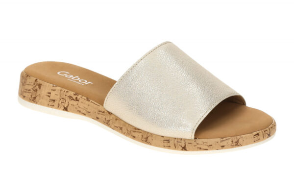 Gabor 62.730.13 grau - bequeme Pantolette f?r Damen