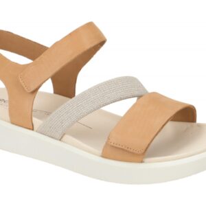 Ecco FLOWT 27371302021 hell-braun - Riemchen Sandale f?r Damen