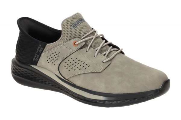 Skechers SLADE 210890 CMNT grau - Slipper f?r Herren