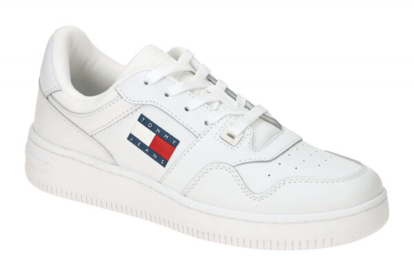 Tommy Hilfiger TJW RETRO BASKET ESS EN02505 YBS wei? - sportliche Halbschuhe ...