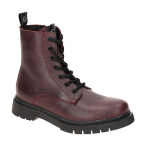 Tamaris Stiefel Schn?r Boots rot Leder 1-25269-41