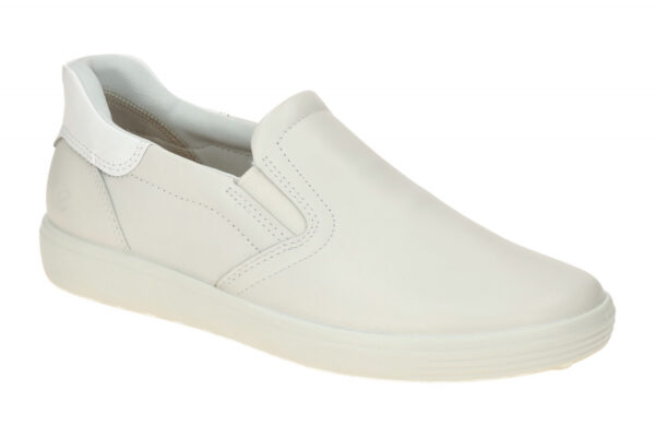 Ecco SOFT 7 LADIES 47085361146 offwhite - sportliche Slipper f?r Damen