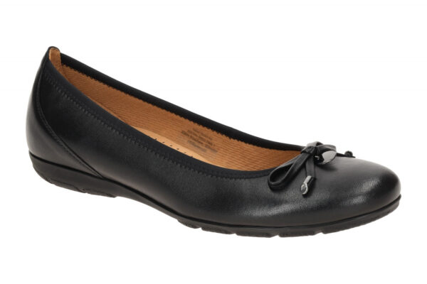 Gabor 04.164.27 schwarz - Ballerina - Halbschuhe - Slipper f?r Damen