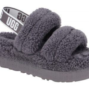 UGG OH FLUFFITA 1120876 SHA dunkel-grau - Riemchen Sandale f?r Damen