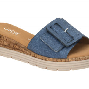 Gabor 62.702.16 blau - bequeme Pantolette f?r Damen