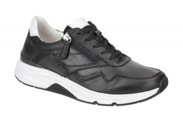 Gabor ROLLINGSOFT 46.896.57 schwarz - sportliche Halbschuhe f?r Damen