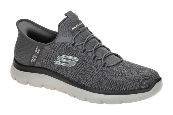 Skechers SUMMITS 232469 CCBK dunkel-grau - Slipper f?r Herren
