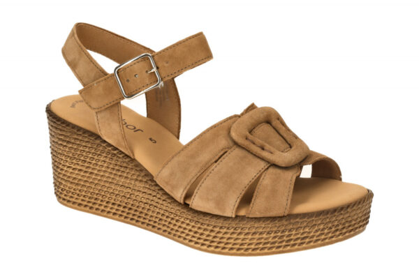 Gabor 64.772.14 braun - Riemchen Sandale f?r Damen