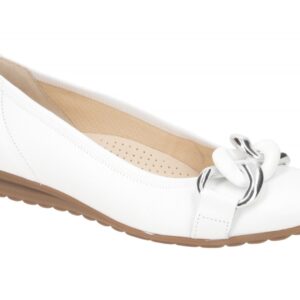 Gabor FLORENZ 62.625.50 wei? - Ballerina - Halbschuhe - Slipper f?r Damen
