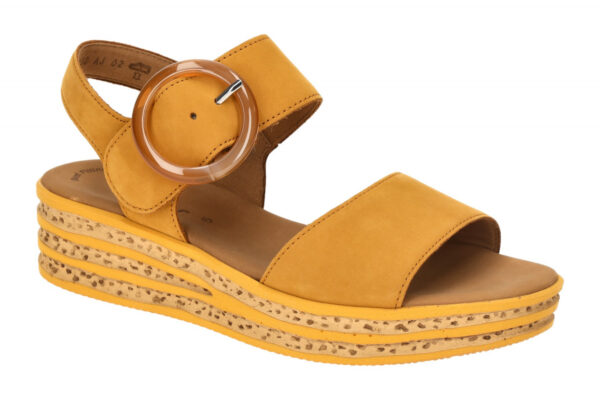 Gabor 64.550.11 gelb - Riemchen Sandale f?r Damen