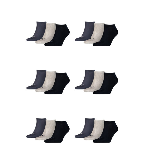 18 Paar Puma Sneaker Invisible Socken Gr. 35 - 49 Unisex für Damen Herren Füßlin...