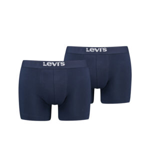 Levi's Solid Herren Boxershorts Unterwäsche aus Bio-Baumwolle im 2er Pack