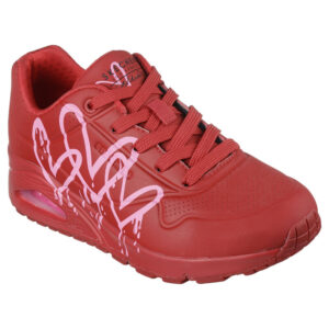 Skechers Street UNO DIPPING IN LOVE Sneakers Damen Mädchen JGoldcrown rot 177980