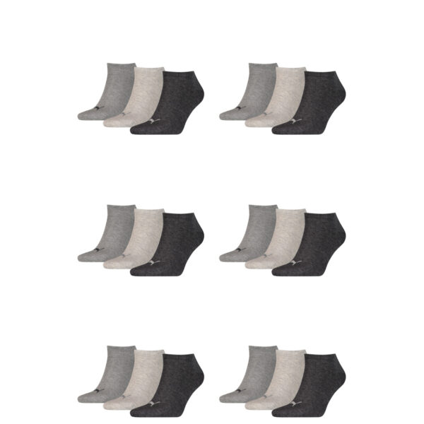 18 Paar Puma Sneaker Invisible Socken Gr. 35 - 49 Unisex für Damen Herren Füßlin...
