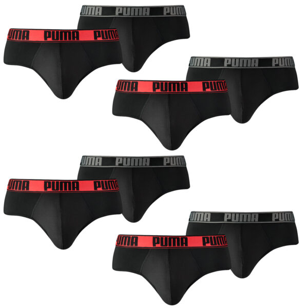 8 er Pack Puma Herren Active Brief Unterwäsche Sport Slip