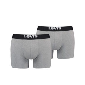 Levi's Solid Herren Boxershorts Unterwäsche aus Bio-Baumwolle im 2er Pack