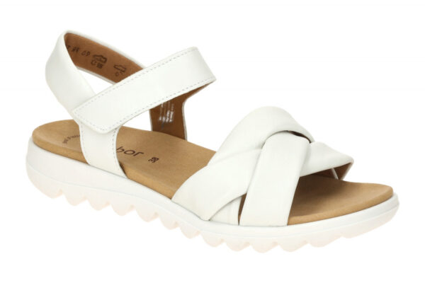 Gabor 64.812.21 wei? - Riemchen Sandale f?r Damen