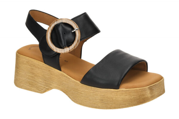Gabor 64.520.27 schwarz - Riemchen Sandale f?r Damen
