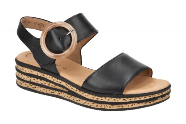 Gabor 64.550.27 schwarz - Riemchen Sandale f?r Damen