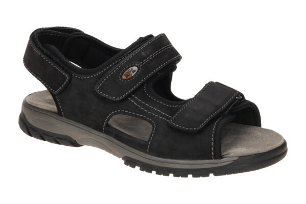 Waldl?ufer HARALD 372001 100 001 schwarz - bequeme Sandale f?r Herren