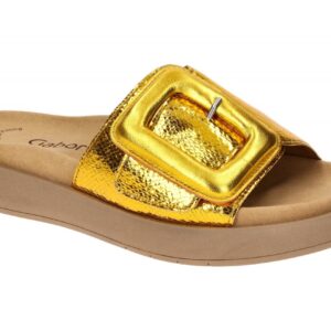Gabor 43.751.63 gelb - bequeme Pantolette f?r Damen