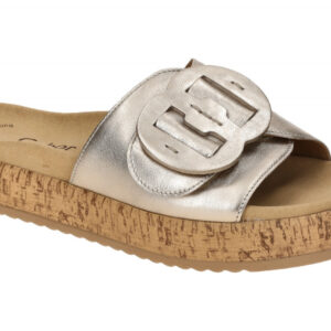 Gabor 63.760.62 grau - bequeme Pantolette f?r Damen