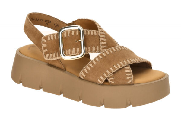 Gabor 64.751.14 hell-braun - Riemchen Sandale f?r Damen