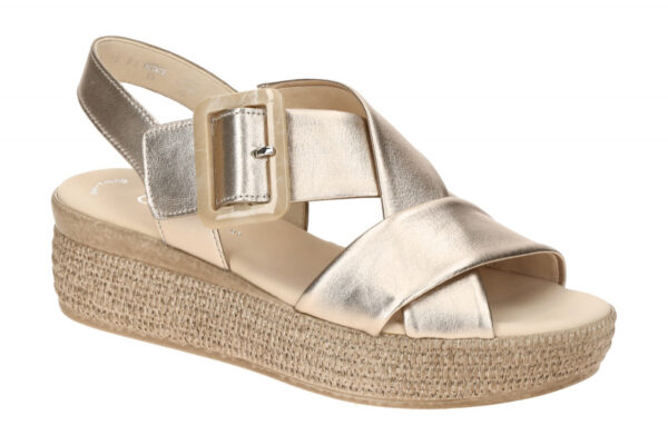 Gabor 64.572.62 grau - Riemchen Sandale f?r Damen