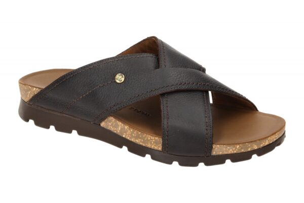 Panama Jack Salman C17 marron dunkel-braun - bequeme Pantoletten f?r Herren