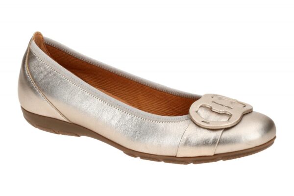 Gabor 64.163.62 grau - Ballerina - Halbschuhe - Slipper f?r Damen
