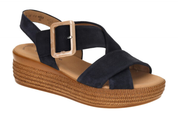 Gabor 64.572.16 dunkel-blau - Riemchen Sandale f?r Damen