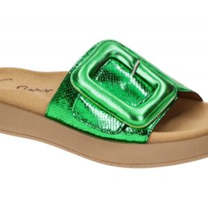 Gabor 43.751.69 gr?n - bequeme Pantolette f?r Damen