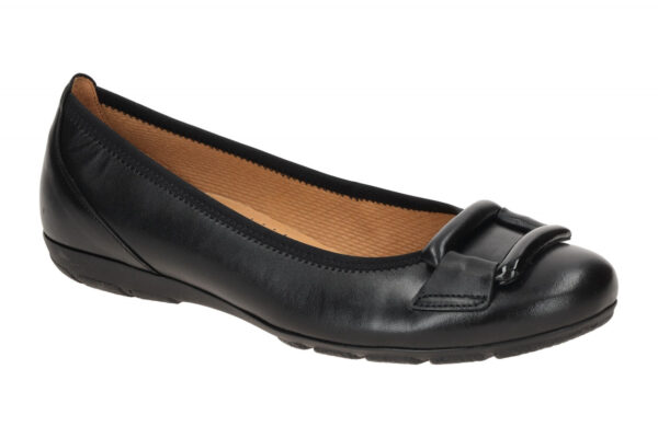 Gabor 64.166.27 schwarz - Ballerina - Halbschuhe - Slipper f?r Damen