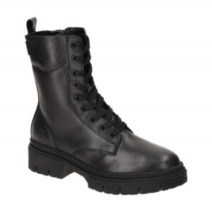 Tamaris Schn?r Stiefel Boots schwarz Echtleder 1-25213-43