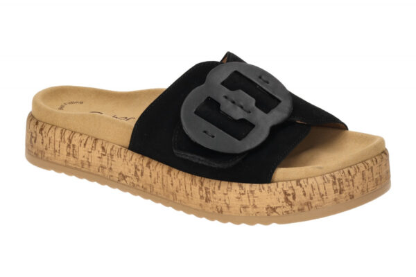 Gabor 63.760.17 schwarz - bequeme Pantolette f?r Damen