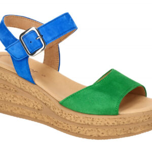 Gabor 64.651.19 gr?n - Riemchen Sandale f?r Damen