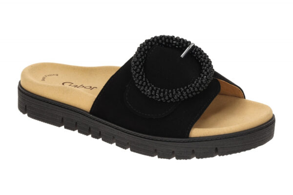 Gabor 63.745.17 schwarz - Pantolette f?r Damen