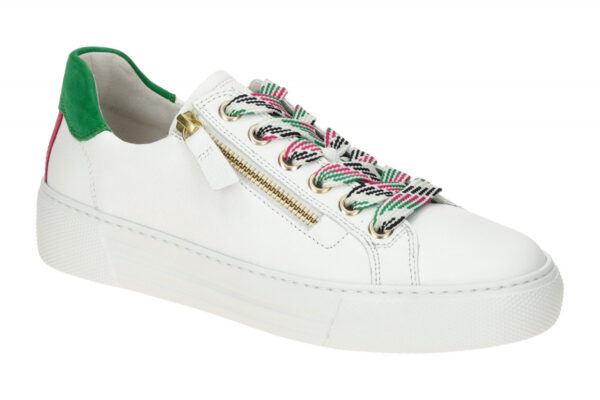 Gabor FLORENZ 66.465.53 wei? - sportliche Halbschuhe f?r Damen