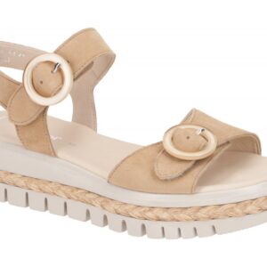 Gabor 84.621.14 hell-braun - Riemchen Sandale f?r Damen