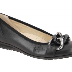 Gabor FLORENZ 62.625.57 schwarz - Ballerina - Halbschuhe - Slipper f?r Damen