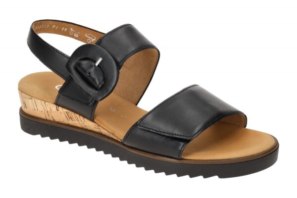 Gabor GENUA 62.752.57 schwarz - Riemchen Sandale f?r Damen