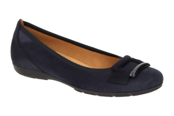Gabor 64.166.16 dunkel-blau - Ballerina - Halbschuhe - Slipper f?r Damen