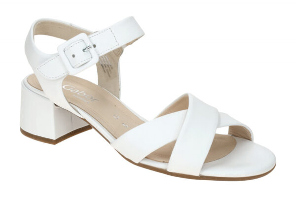 Gabor 62.913.50 wei? - Riemchen Sandale f?r Damen
