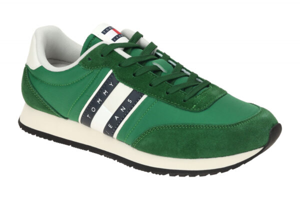 Tommy Hilfiger TJM RUNNER CASUAL ESS EM01351 L2P gr?n - Sneakers f?r Herren
