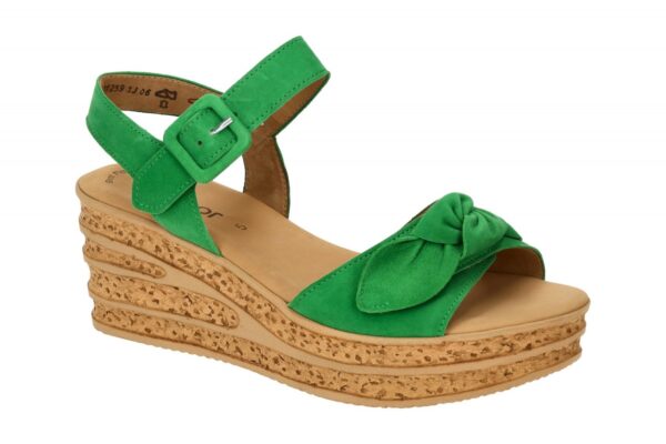 Gabor 64.653.19 gr?n - Riemchen Sandale f?r Damen