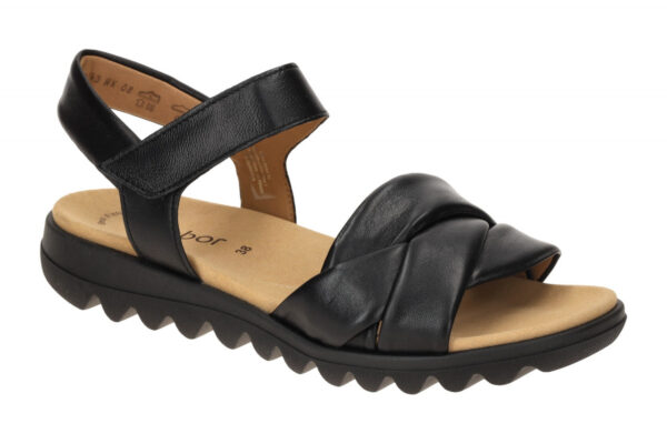 Gabor 64.812.27 schwarz - Riemchen Sandale f?r Damen