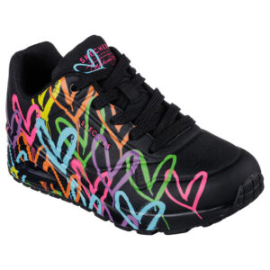 Skechers Street UNO HIGHLIGHT LOVE Sneakers Damen Mädchen JGoldcrown schwarz 177...