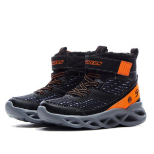 Skechers S Lights Twisted Brights Drovox Jungen Stiefel gefüttert LED 401651L sc...